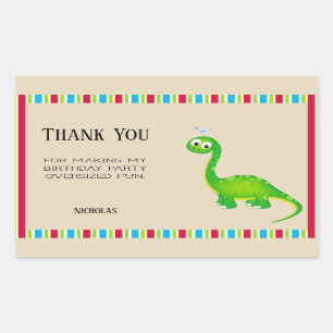 Prehistorische Dinosaur Hartelijk dank Rechthoekige Sticker