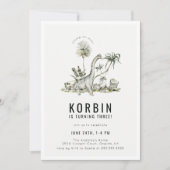 Prehistorische Dinosaur Theme Birthday Party Kaart (Voorkant)