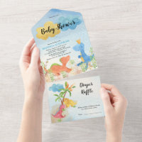Prehistorische Dinosaurs die Baby shower spelen