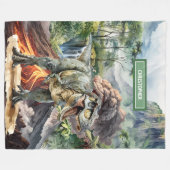 Prehistorische Dinosaurus Deken Verjaardagscadeau  (Voorkant (Horizontaal))