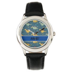 Prehistorische dinosaurus rex patroon horloge