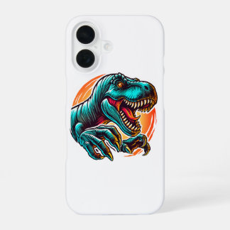 Prehistorische epische dino-aanval T-Rex iPhone 16 Hoesje