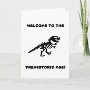 Prehistorische Funny Birthday-kaart Kaart