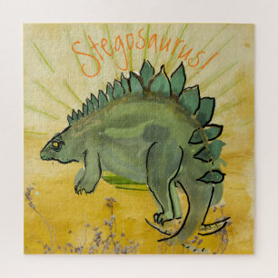 Prehistorische Stegosaurus Dinosaur Comic Legpuzzel