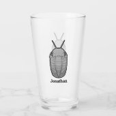 Prehistorische Trilobite Glas (Achterkant)