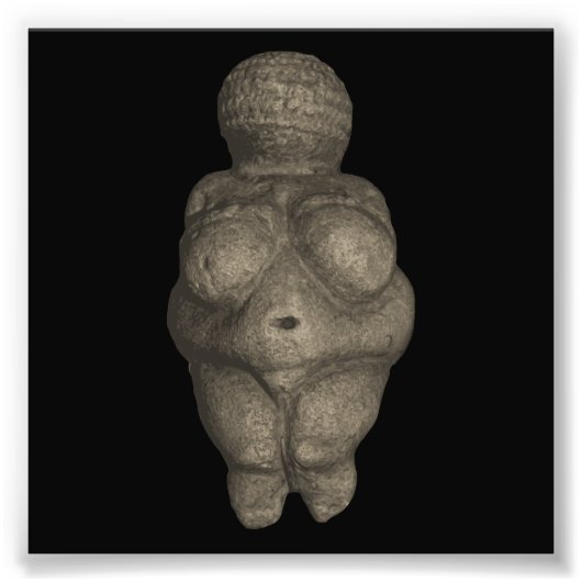 Prehistorische Venus Figurus Foto Afdruk (Voorkant)