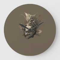 Prehistorische Vissen Schedel Grunge Donkere Kunst