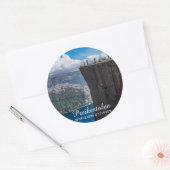 Preikestolen, Norway Ronde Sticker (Envelop)