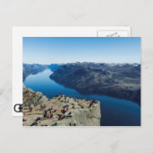 Preikestolen (Pulpit Rock) Norway Postcard Briefkaart (Voorkant / Achterkant)