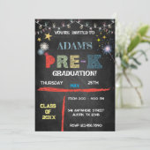 Prek Afstuderen — Chalkboard — Uitnodiging (Staand voorkant)