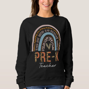 Prek leraar leopard-regenboog trui
