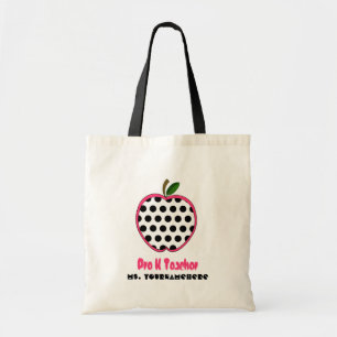 Prek lerarenzak - Polka Dot Apple Tote Bag