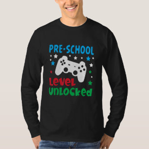 Prek-niveau ontgrendeld Prekindergarten Eerste dag T-shirt