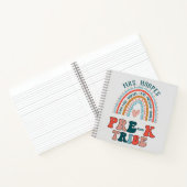 Prek Tribe Teacher Personalized Gift Rainbow Notitieboek (Binnen)