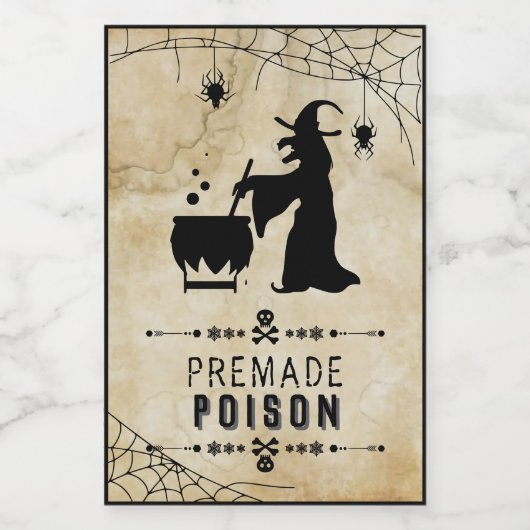 Premade Poison Funny Halloween Party Soda Labels Voedselcontainer Etiket (Enkel label)
