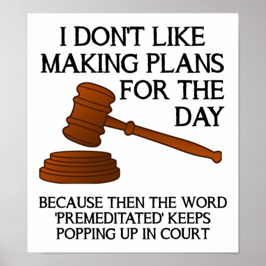 Premeditated Funny Poster (Voorkant)