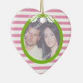 Premier/1er ornement photo mariage de Noël de coup (Droite)