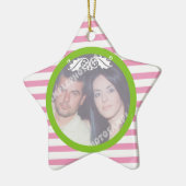 Premier/1er ornement photo mariage de Noël de coup (Gauche)