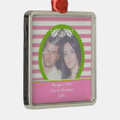 Premier/1er ornement photo mariage de Noël de coup (Droite)