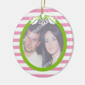 Premier/1er ornement photo mariage de Noël de coup (Gauche)