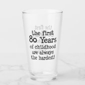 Premier 80 ans d'enfance 80e anniversaire verre (Devant)