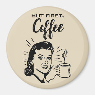 Premier aimant de café rétro