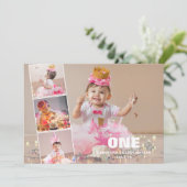 Premier anniversaire 4 Photo Collage Faire-part de (Debout devant)