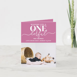 Premier anniversaire Carte de typographie