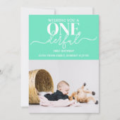 Premier anniversaire Carte de typographie (Devant)