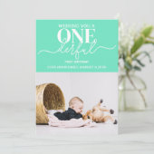 Premier anniversaire Carte de typographie (Debout devant)