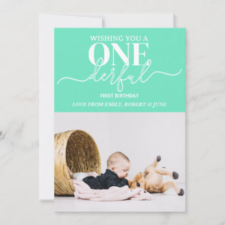 Premier anniversaire Carte de typographie