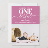 Premier anniversaire Carte de typographie (Devant)