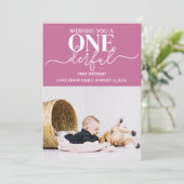 Premier anniversaire Carte de typographie (Debout devant)