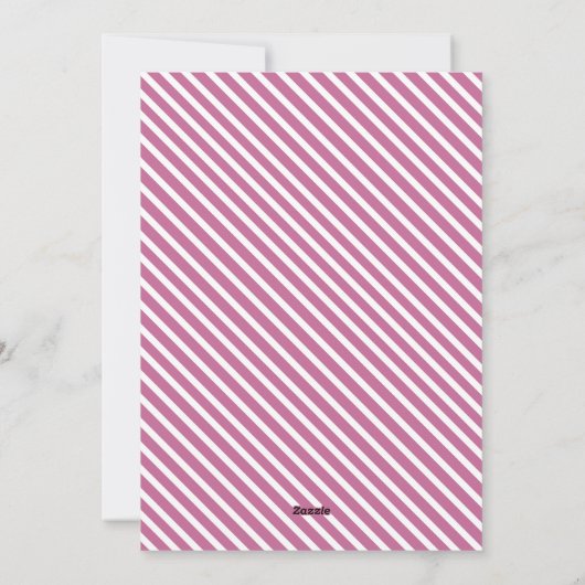 Premier anniversaire Carte de typographie (Dos)