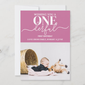 Premier anniversaire Carte de typographie