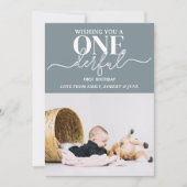 Premier anniversaire Carte de typographie (Devant)