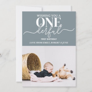Premier anniversaire Carte de typographie