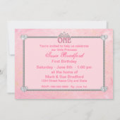 PREMIER ANNIVERSAIRE DE BÉBÉ - INVITATION PRINCESS (Dos)