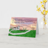 Premier anniversaire de la nouvelle carte à domici (Fleur jaune)