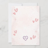 Premier anniversaire de Some Bunny, Invitation ros (Dos)