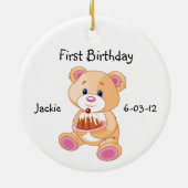 Premier anniversaire de votre enfant Ornement de l (Dos)