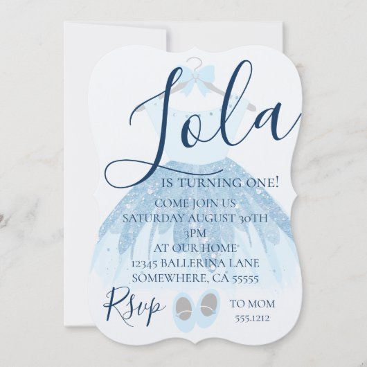 PREMIER ANNIVERSAIRE INVITATION (Devant)