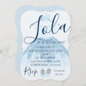 PREMIER ANNIVERSAIRE INVITATION (Devant / Derrière)