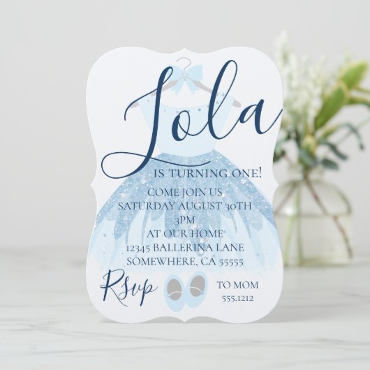 PREMIER ANNIVERSAIRE INVITATION (Debout devant)