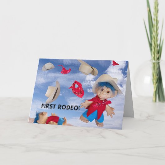 PREMIER anniversaire Invitation cowboy PERSONNALIS (Devant)