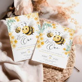 Premier anniversaire Invitation Première abeille J