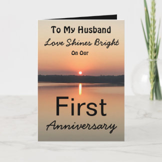 Premier Anniversaire L'Amour Du Mari Brille Carte