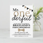 Premier anniversaire M. Onederful Invitation (Debout devant)