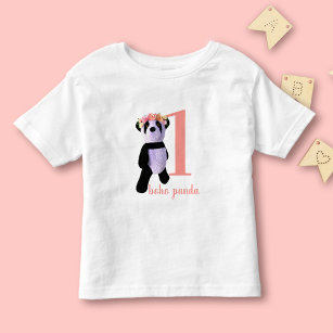 Premier anniversaire mignonne Panda fille T-shirt