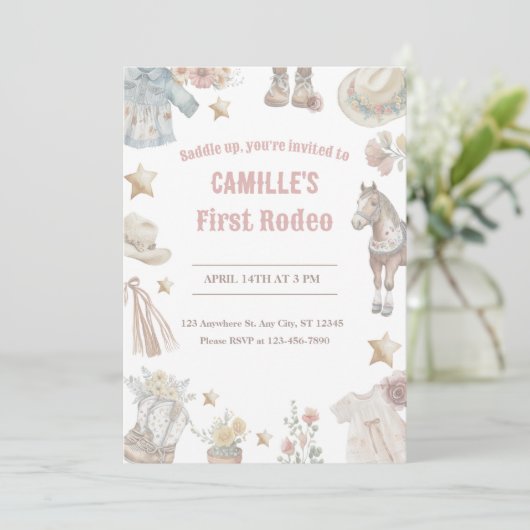 Premier Anniversaire, Première Invitation Rodéo, C (Debout devant)